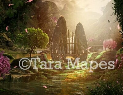 Enchanted Moor - Fairytale Kingdom - Magical Nature Scene Digital Background / Backdrop