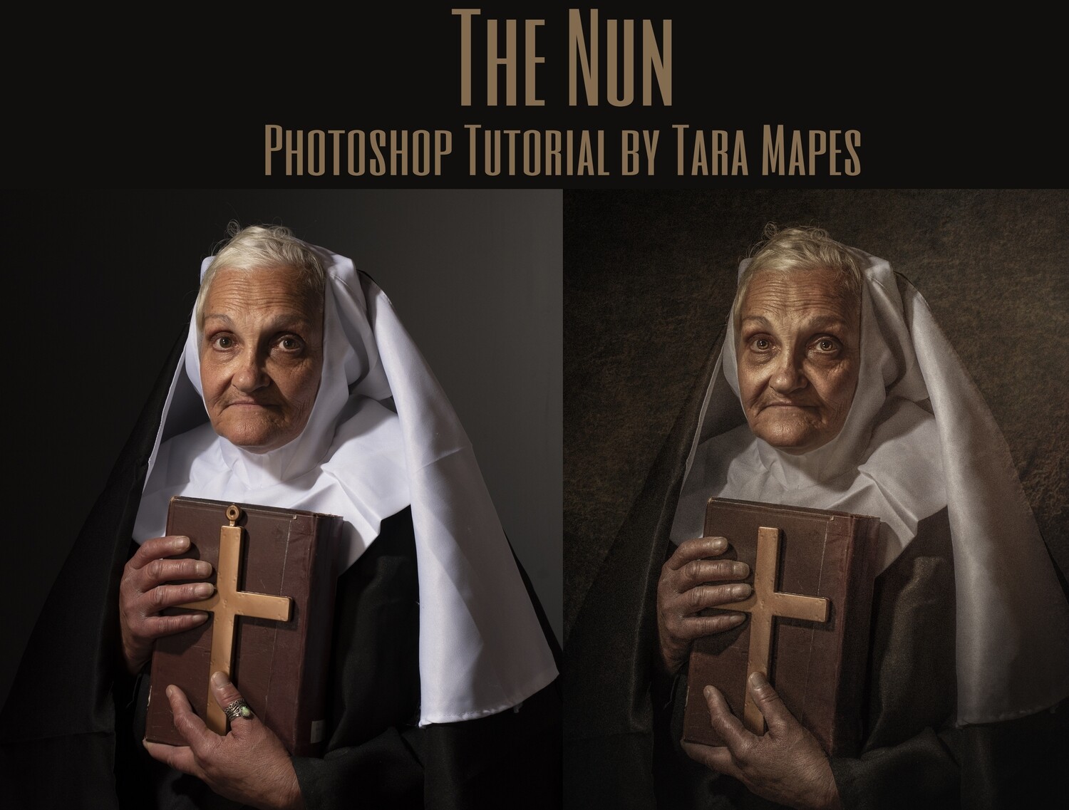 The Nun Painterly Fine Art Photoshop Tutorial by Tara Mapes