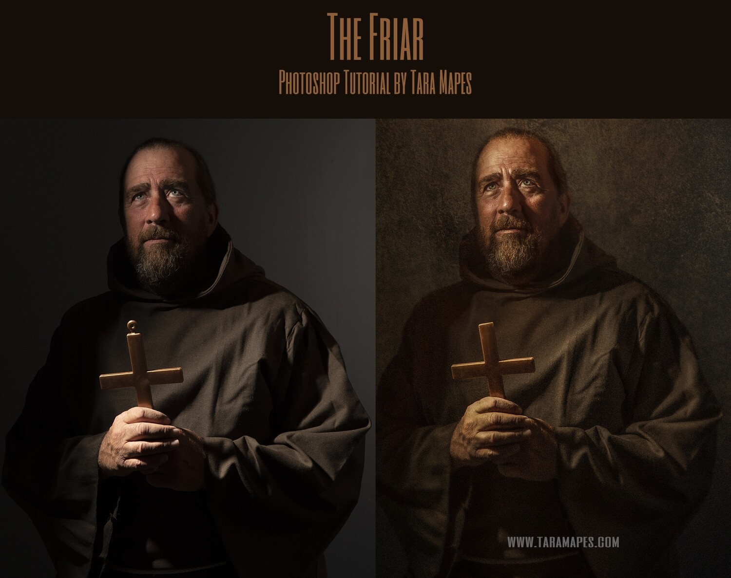 The Friar Painterly Fine Art Photoshop Tutorial by Tara Mapes