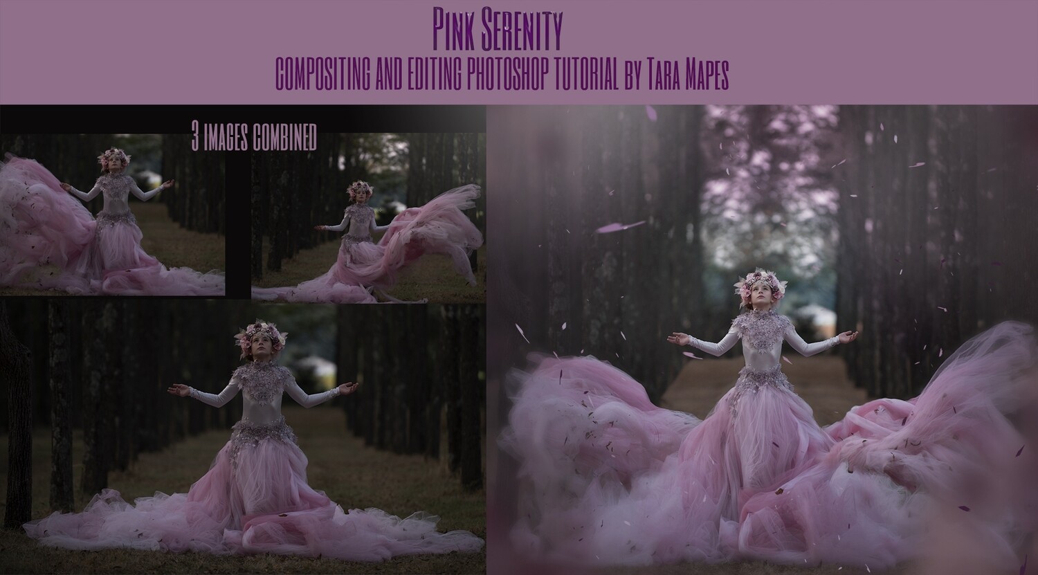 Pink Serenity Compositing and Editing Photoshop Tutorial by Tara Mapes