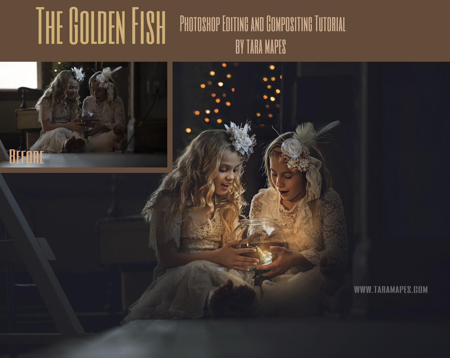 The Golden Fish Painterly Fine Art Photoshop Tutorial and Compositing Tutorial by Tara Mapes