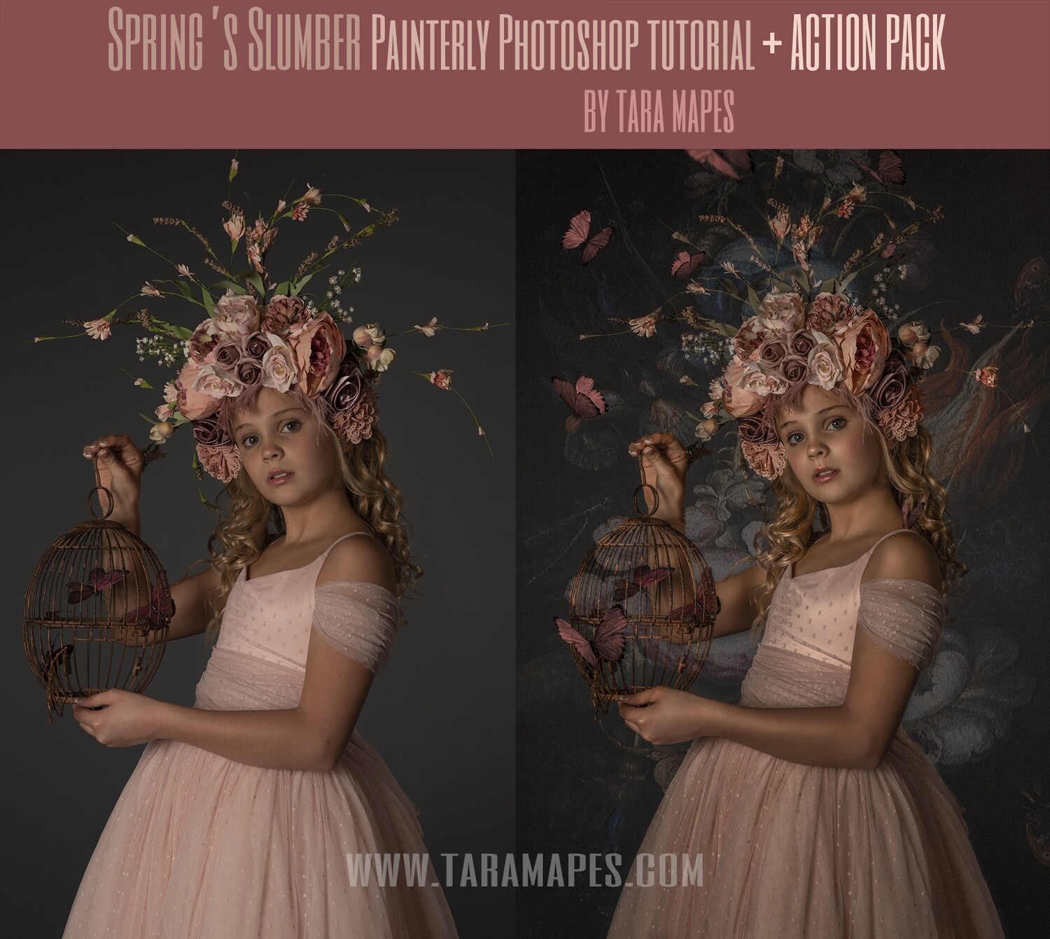 Spring Slumber Painterly Photoshop Tutorial WITH STARTER PACK- Fine Art Tutorial by Tara Mapes
