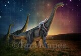 Dinosaurs in Field Digital Background / Backdrop