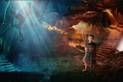 Dragon Cave Digital Background / Backdrop
