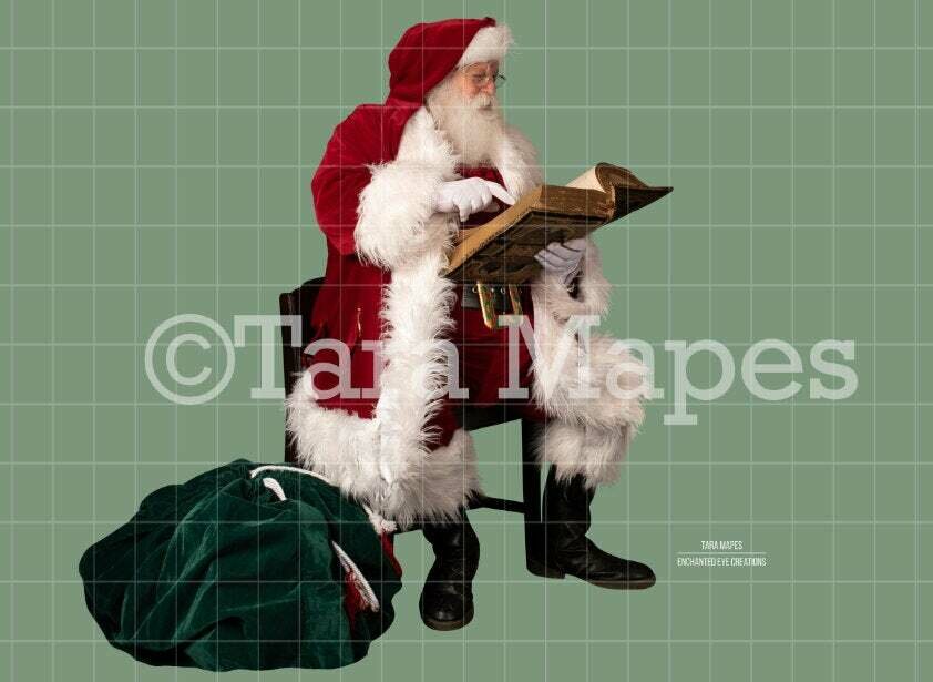 Santa Overlay PNG - Santa Naughty Nice List - Santa Cut Out - Christmas Overlay - Santa PNG - Christmas Overlay