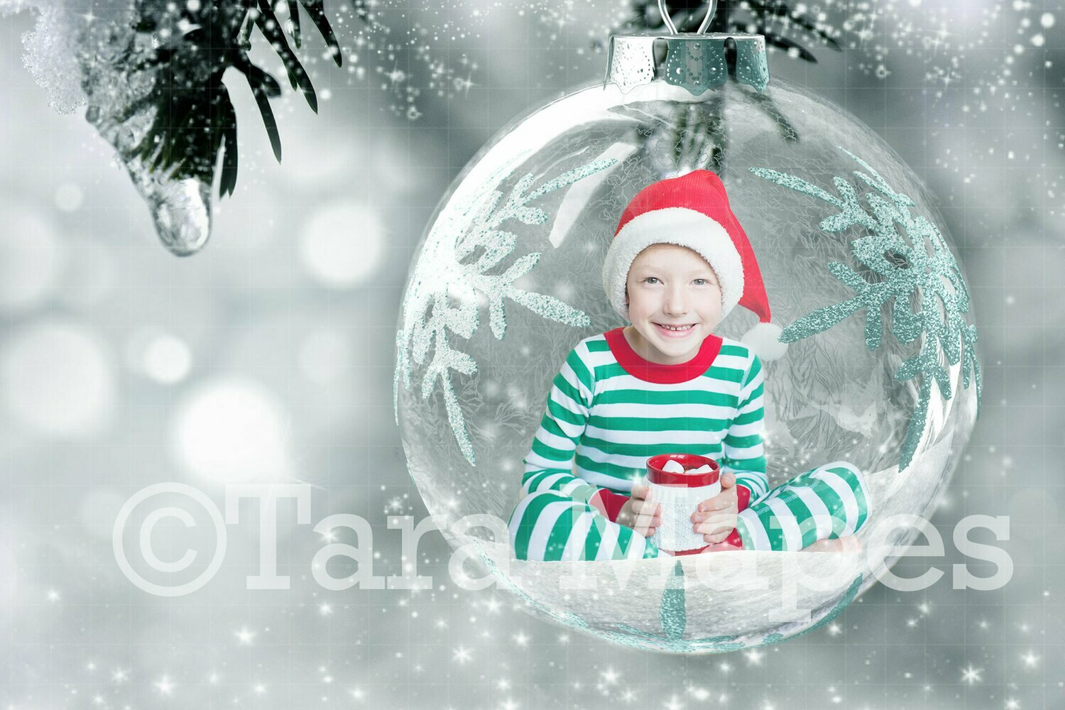 Christmas Ornament Digital Background