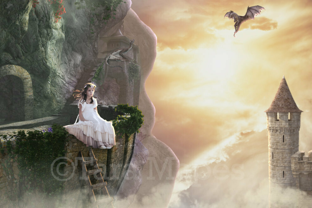 Castle Balcony Digital Background / Backdrop