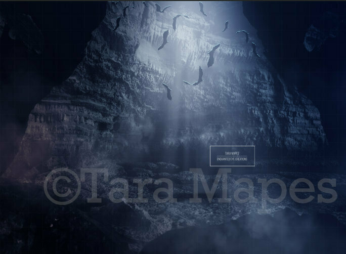 Bat Cave - Bats in Cave - Digital Background