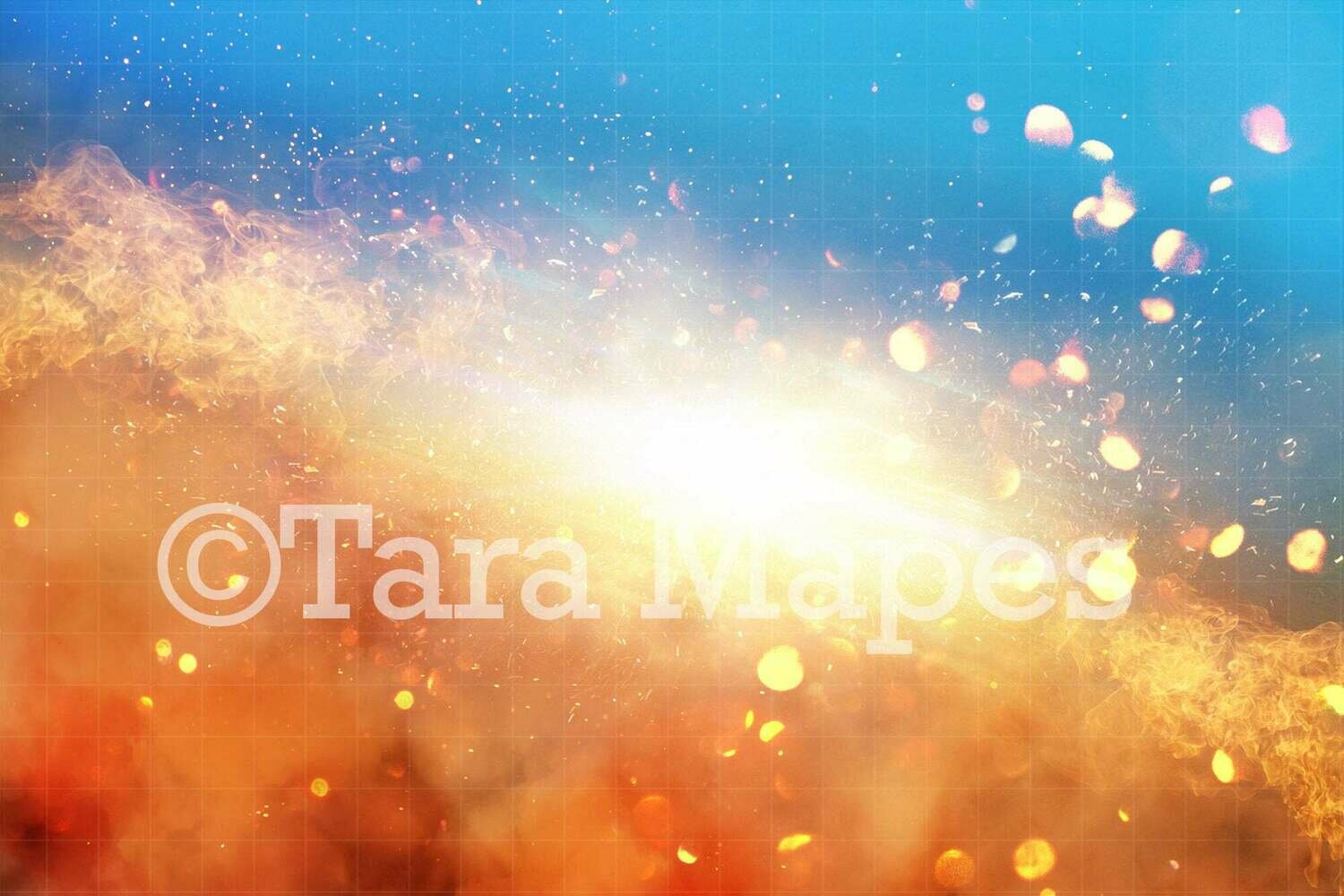 Explosion - Red Orange Blue - Fire - Digital Background