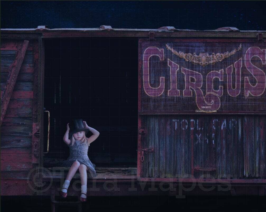 Circus Train Digital Background / Backdrop