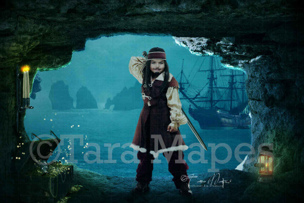 Pirate Cave Digital Background