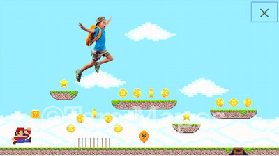 2 PACK Retro Video Game Digital Background / Backdrop