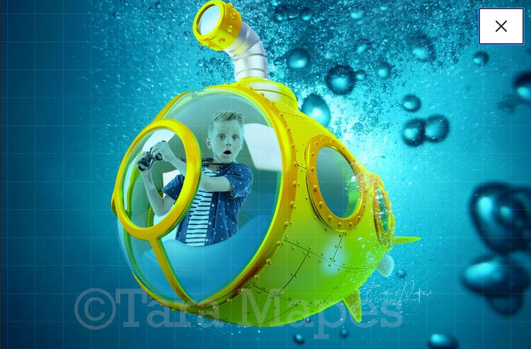 Yellow Submarine Digital Background / Backdrop