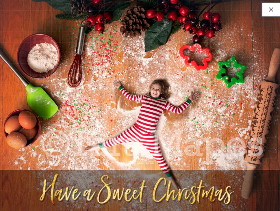 Flour Angels - Christmas Cookie Cutting Board LAYERED PSD Free tutorial link below - Cookie Cutter Kids - Christmas Digital Background