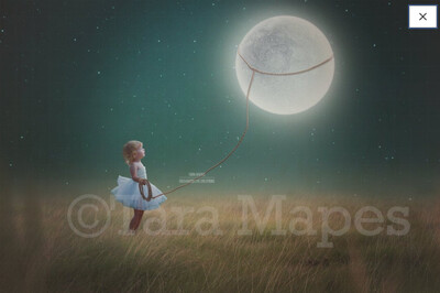 Lasso the Moon Digital Background- -Catch the Moon - Separate Lasso PNG - Digital Background Backdrop
