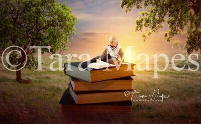 Book Worm Digital Background