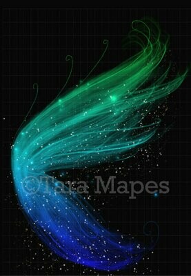 Blue and Green Wings Glitter Sparkly Fairy Wing - Fairy Wing Overlay - Fairy Wing Overlay - Fairy Digital Wing