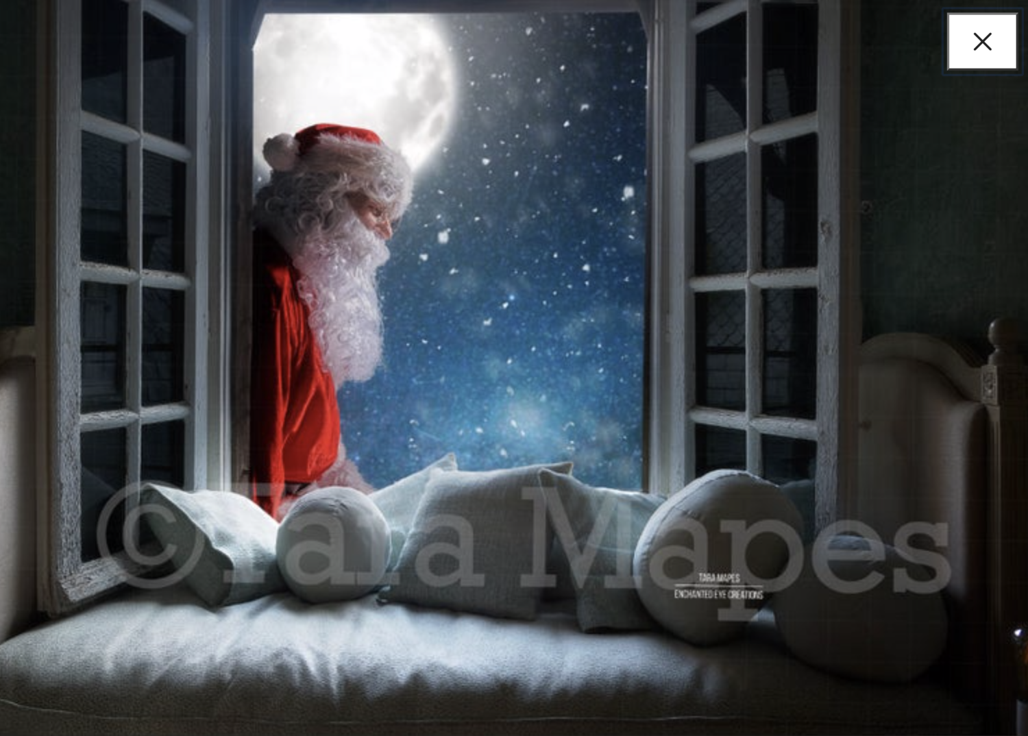 Real Santa Window Santa Window Backdrop