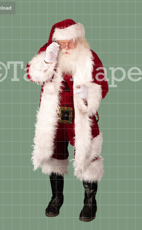 Santa Look Over Glasses Overlay PNG - Santa Overlay - Santa Clip Art - Santa Cut Out  - Christmas Overlay - Santa PNG - Christmas Overlay