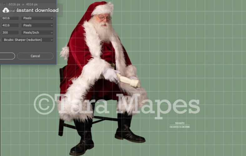 Santa with Bone Overlay PNG - Santa Overlay - Santa Clip Art - Santa Cut Out - Christmas Overlay - Santa PNG - Christmas Overlay