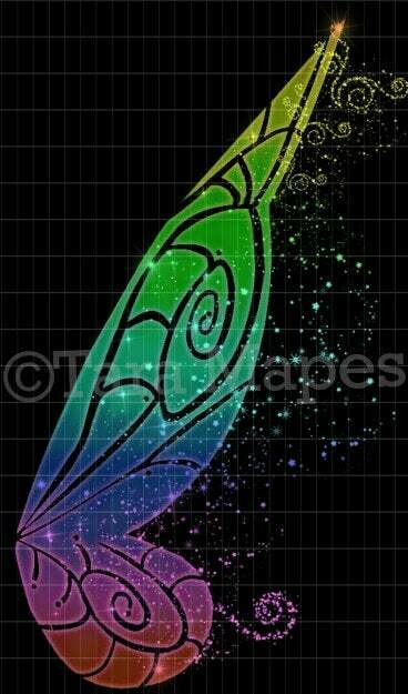 Rainbow Fairy Wing Overlay - Fairy Wing Overlay - Fairy Digital Wings - Glitter Sparkles Fairy Wing