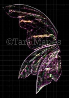 Iridescent Pink Fairy Wing Overlay - Rainbow Glittery Fairy Wing Overlay - Fairy Wing Digital Wings - Sparkles Fairy Wing