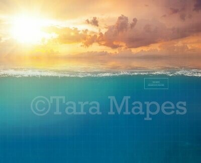 Ocean Water Partition Digital Background Backdrop Ocean Water Partition Digital Background Backdrop