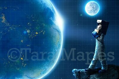 Space Digital Backdrop  Outer Space  Planets Galaxy Astronaut Digital Background