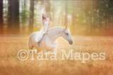 Horse in Field of Flowers by Forest Sunset Creamy Dreamy Digital Background Backdrop