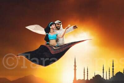 Magic flying carpet - Saudi City Palace-   Digital Background / Backdrop