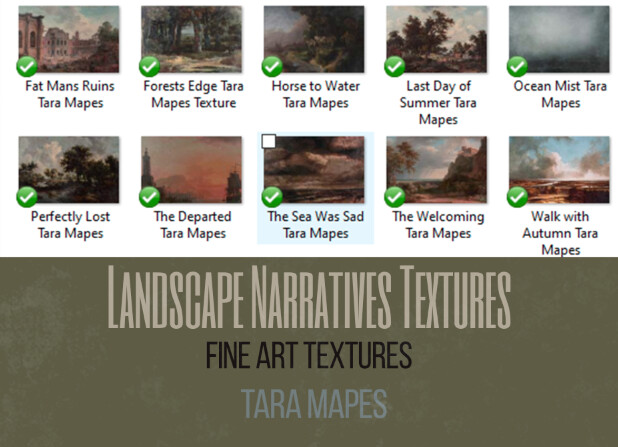 10 Old Masters Fine Art Textures -  Landscape Narrative Textures -Photoshop Overlays Tara Mapes - Video Demo in Description
