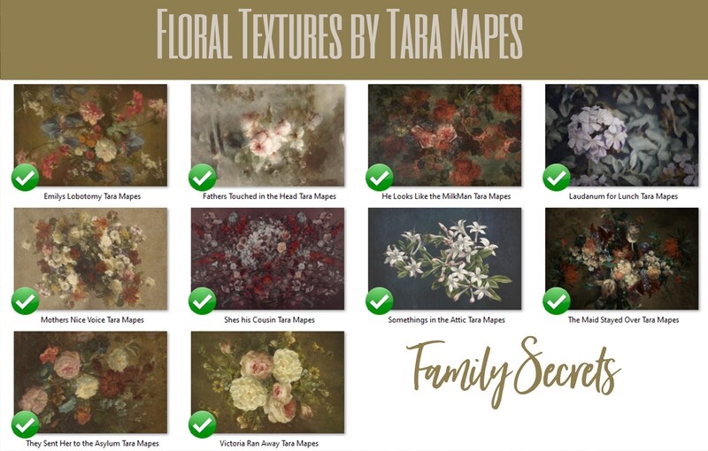 10 Old Masters Floral Textures -Floral Backdrops - Digital Backgrounds - FAMILY SECRETS Photoshop Overlays by Tara Mapes