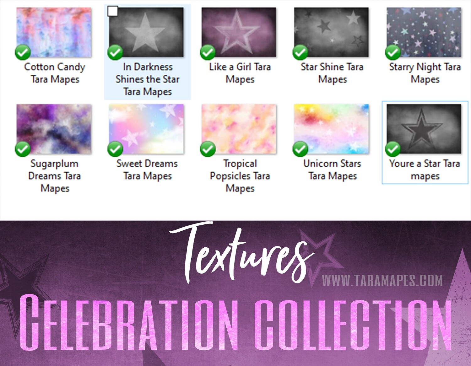10 Fine Art Textures -  Celebration Collection - Texture Color Overlays -Photoshop Overlays Tara Mapes