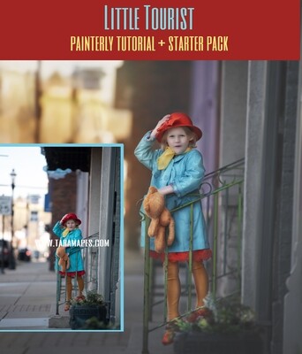 The Little Tourist Painterly Editing Photoshop Tutorial with STARTER PACK- Fine Art Tutorial by Tara Mapes