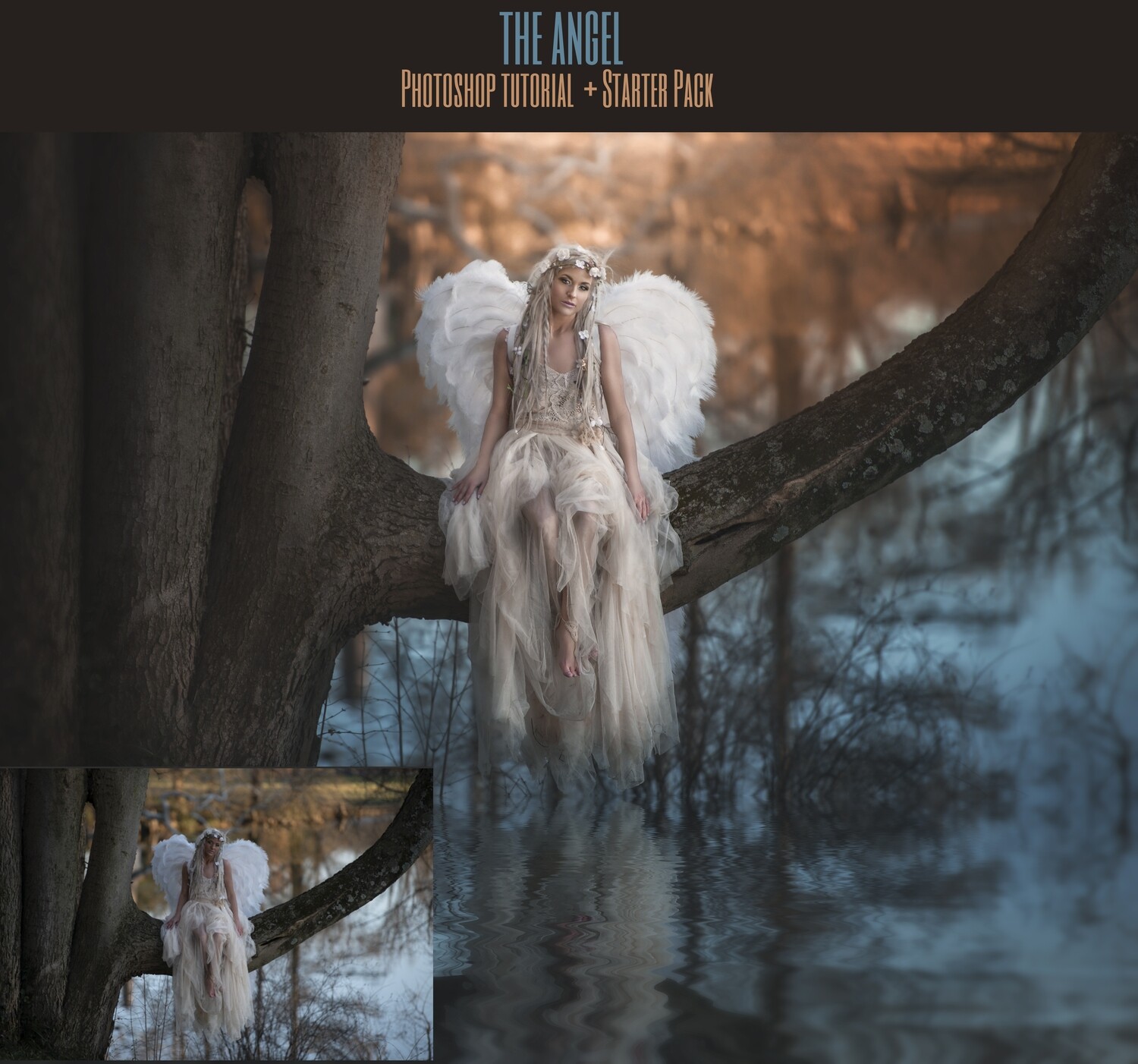 The Angel Painterly Editing Photoshop Tutorial with STARTER PACK- Fine Art Tutorial by Tara Mapes