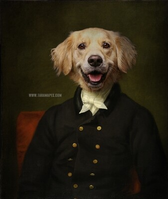 Pet Portrait PSD Template - Pet Painting Portrait Body 5 - Layered PSD  Digital Background Backdrop