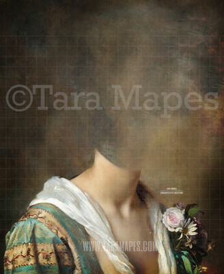 Pet Portrait Female Body PSD Template- Pet Painting Portrait Body 5 - Layered PSD  Digital Background Backdrop