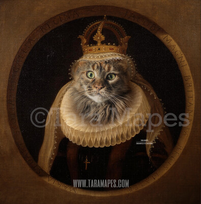 Royal Pet Portrait QUEEN Body PSD Template- Pet Painting Portrait Body 12 - Layered PSD  Digital Background Backdrop