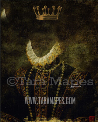 Royal Pet Portrait QUEEN Body PSD Template- Pet Painting Portrait Body 6 - Layered PSD  Digital Background Backdrop