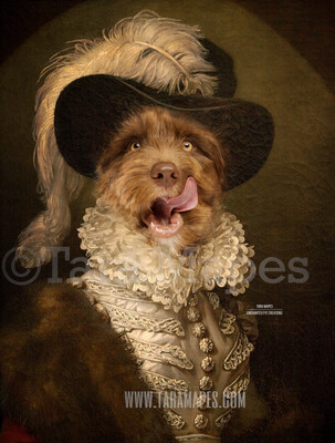 Royal Pet Portrait QUEEN Body PSD Template- Pet Painting Portrait Body 7 - Layered PSD  Digital Background Backdrop