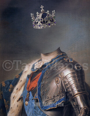 Royal Pet Portrait KING Body PSD Template- Pet Painting Portrait Body 7 - Layered PSD  Digital Background Backdrop