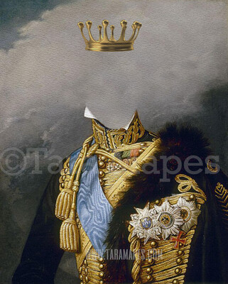 Royal Pet Portrait KING Body PSD Template- Pet Painting Portrait Body 9 - Layered PSD  Digital Background Backdrop