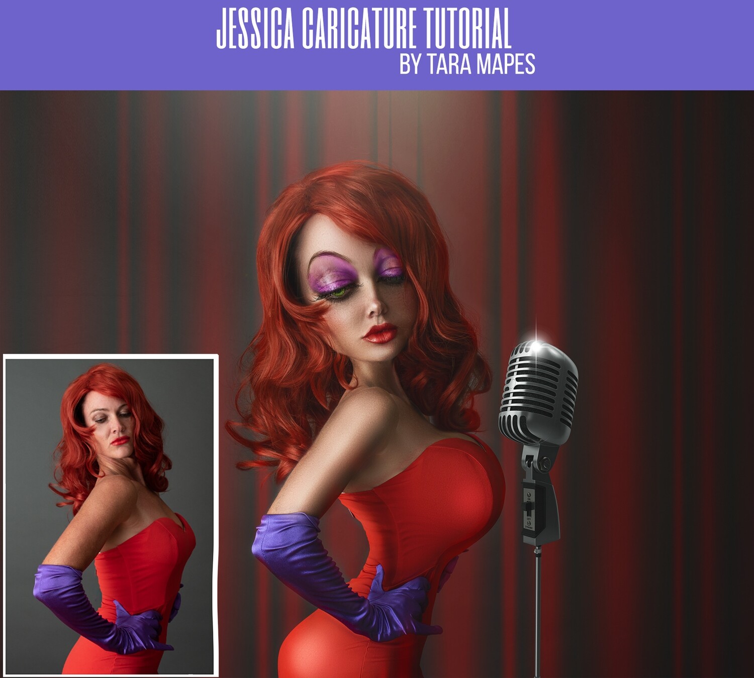 Jessica Caricature Tutorial by Tara Mapes - Photomanipulation and Surreal Editing Tutorial