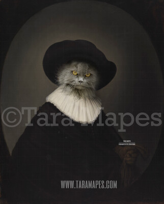 Pet Portrait PSD Template - Pet Painting Portrait Body 21 - Layered PSD Digital Background Backdrop