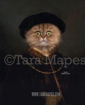 Pet Portrait PSD Template - Pet Painting Portrait Body 22 - Layered PSD Digital Background Backdrop
