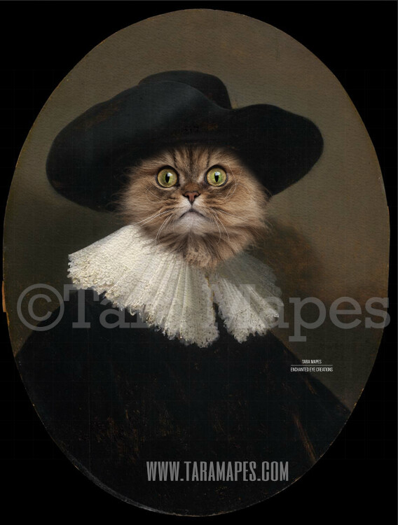 Pet Portrait PSD Template - Pet Painting Portrait Body 24 - Layered PSD Digital Background Backdrop
