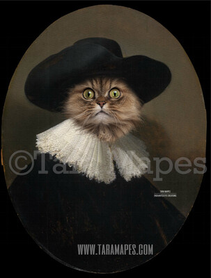 Pet Portrait PSD Template - Pet Painting Portrait Body 24 - Layered PSD Digital Background Backdrop