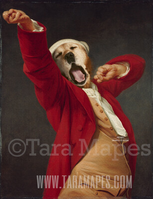 Pet Portrait PSD Template - Pet Painting Portrait Body 27 - Layered PSD Digital Background Backdrop