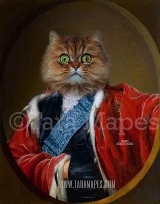 Pet Portrait PSD Template - Pet Painting Portrait Body 44 - Layered PSD Digital Background Backdrop