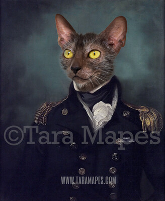 Pet Portrait PSD Template - Pet Painting Portrait Body 48 - Layered PSD Digital Background Backdrop